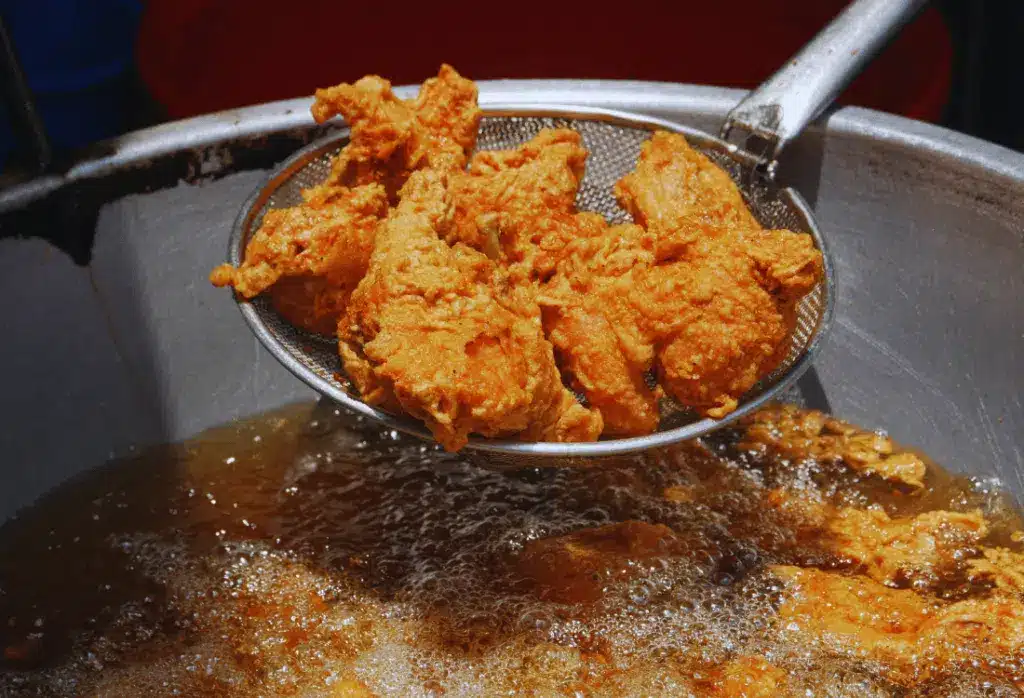 Deep fat frying in commercial kitchen - request free oil collection quote